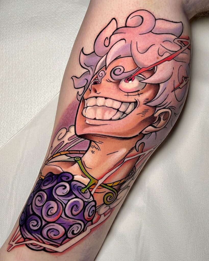 Luffy Gear 5 tattoo hito hito no mi