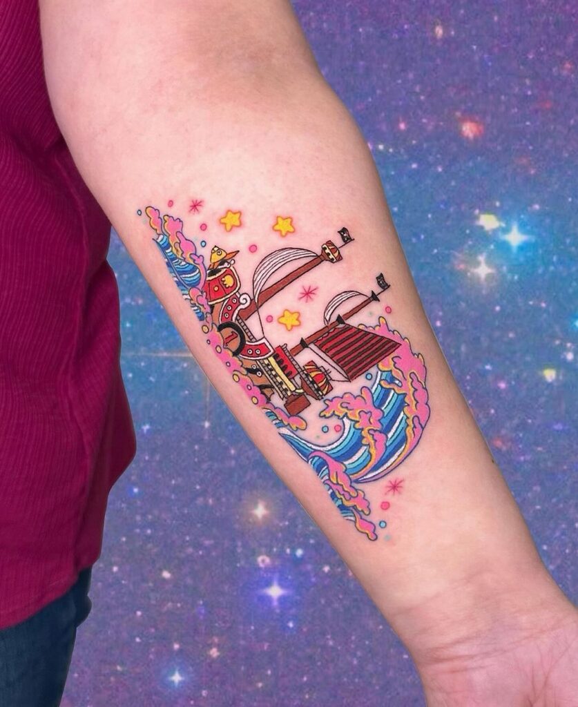 Thousand Sunny One Piece tattoo