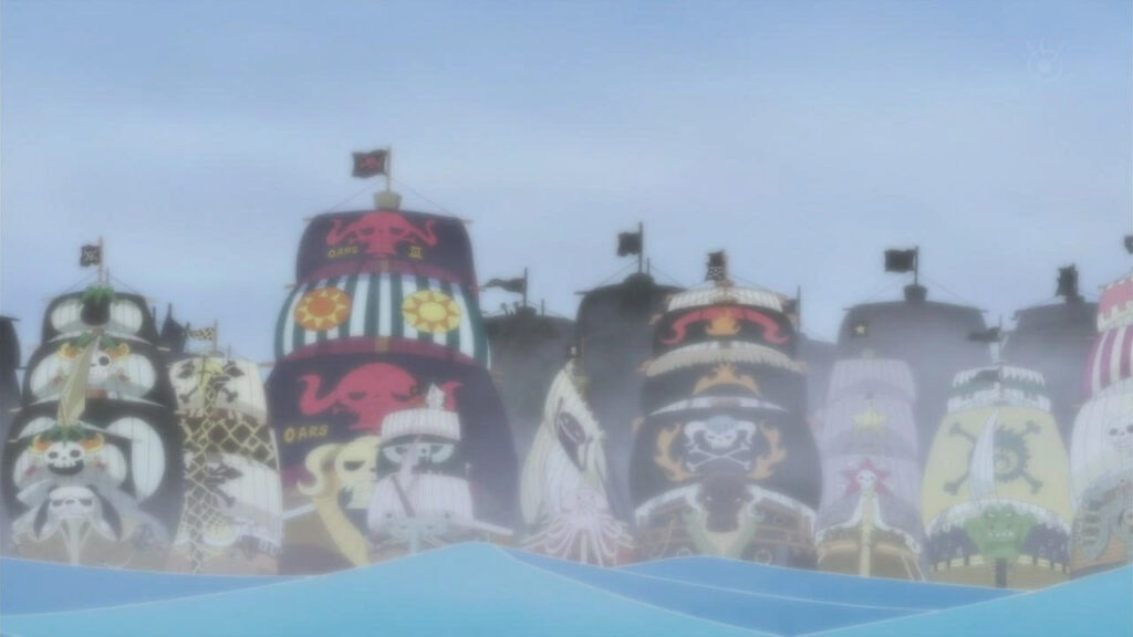 One Piece fleet of ships